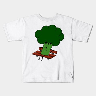 Relaxing Broccoli Kids T-Shirt